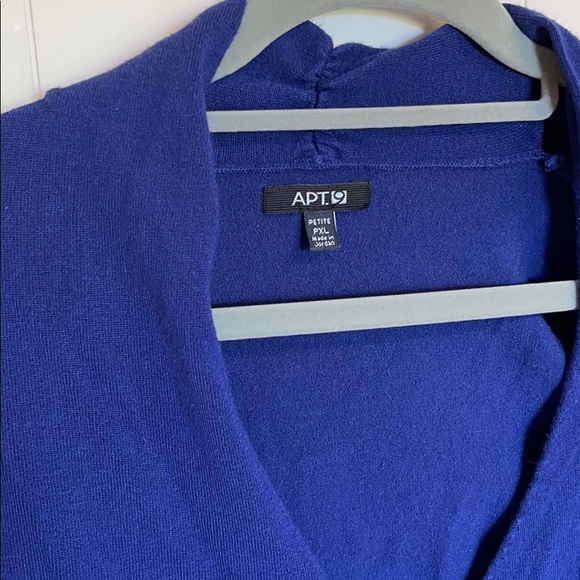 Apt 9 Petite Wrap Sweater Blue - Picture 2 of 4